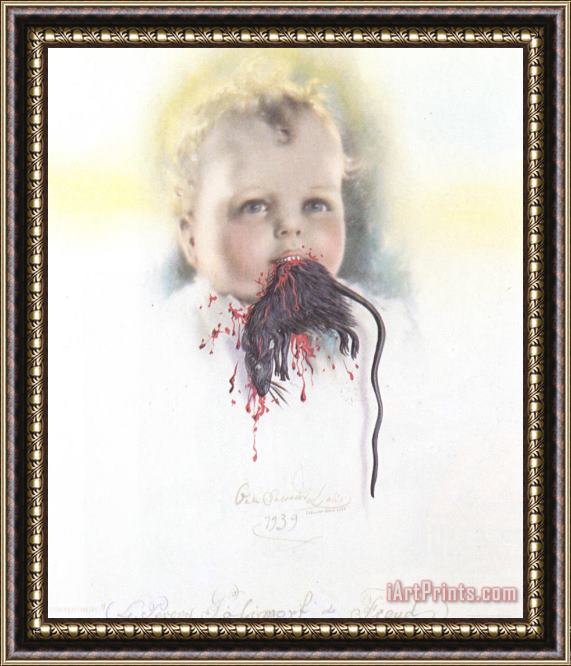 Salvador Dali Bulgarian Child Eating a Rat Framed Print