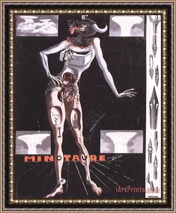 Salvador Dali Cover of Minotaure Magazine Framed Print