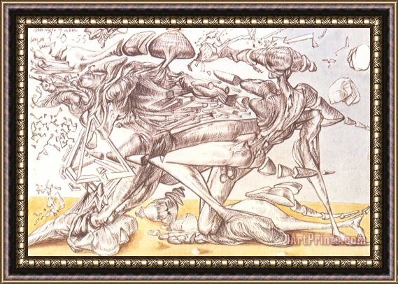 Salvador Dali Dali Combat Framed Painting
