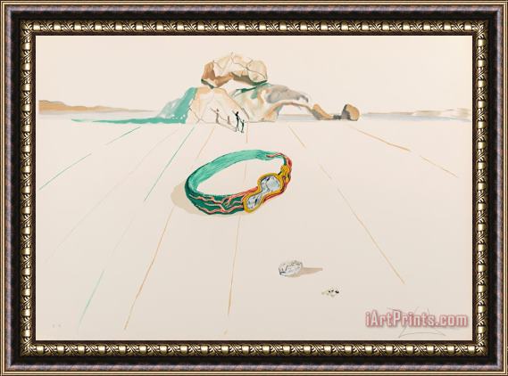 Salvador Dali Desert Bracelet, From Time, 1976 Framed Painting