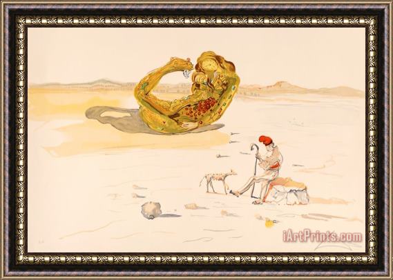 Salvador Dali Desert Watch, From Time, 1976 Framed Painting