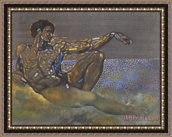 Salvador Dali Figure Inspired by The Adam of The Ceiling of The Sistine Chapel Framed Print