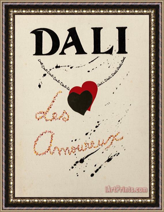 Salvador Dali Les Amoureux (portfolio of Three Works), 1979 Framed Print