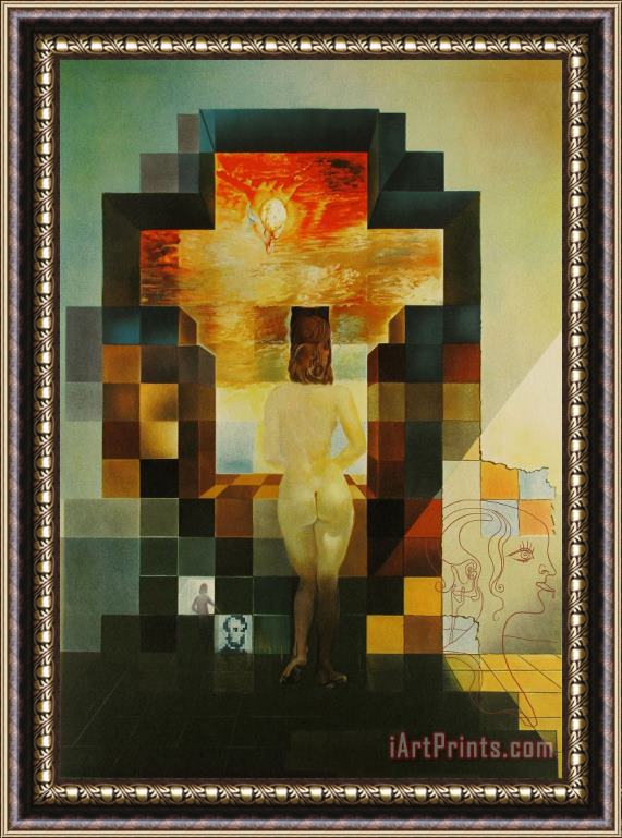 Salvador Dali Lincoln in Dali Vision Framed Painting