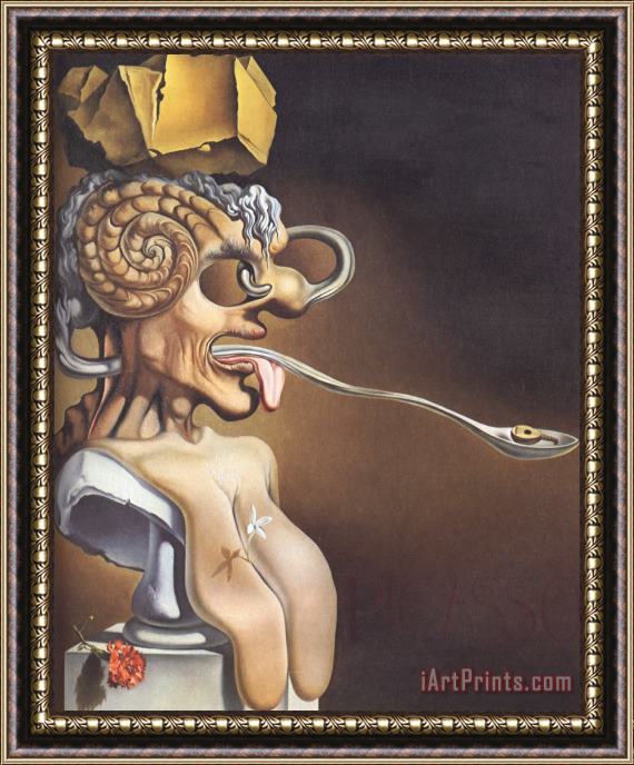 Salvador Dali Portrait of Picasso Framed Print