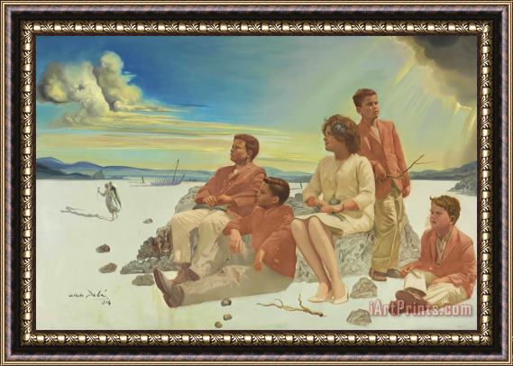 Salvador Dali Portrait of The Briggs Family, 1964 Framed Painting