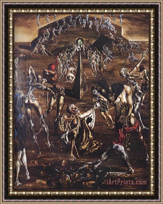 Salvador Dali Resurrection of The Flesh Framed Painting