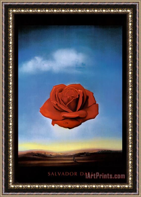 Salvador Dali Rose Meditative C 1958 Framed Painting