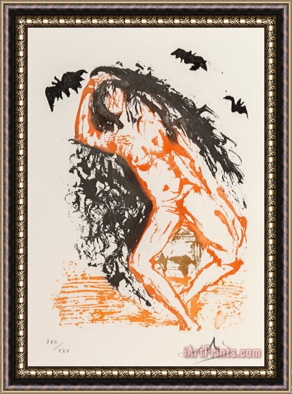 Salvador Dali Sloth, From Eight Mortal Sins, 1966 Framed Print