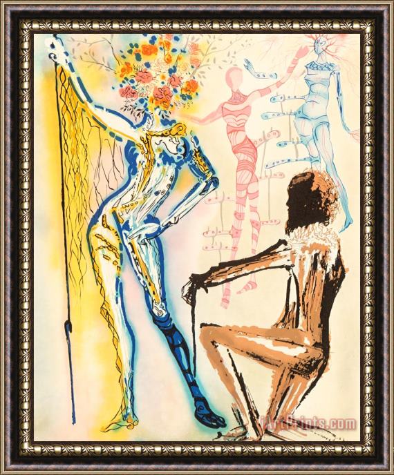Salvador Dali The Ballet of The Flowers, 1980 Framed Painting