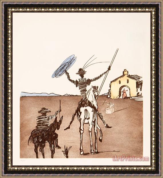 Salvador Dali The Impossible Dream, From Historia De Don Quichotte De Framed Painting