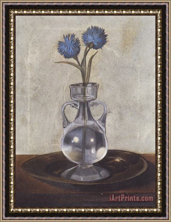 Salvador Dali The Vase of Cornflowers Framed Painting