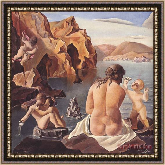 Salvador Dali Venus with Cupids Framed Print