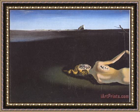 Salvador Dali Woman Sleeping in a Landscape Framed Painting