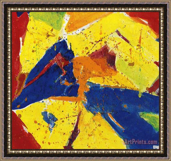 Sam Francis Blue, Yellow, Red Framed Print
