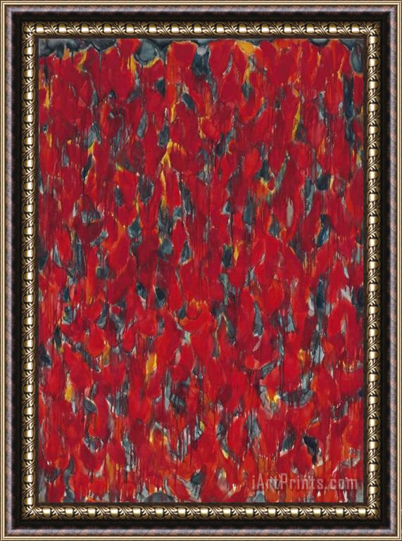 Sam Francis Red No. 1, 1953 Framed Painting