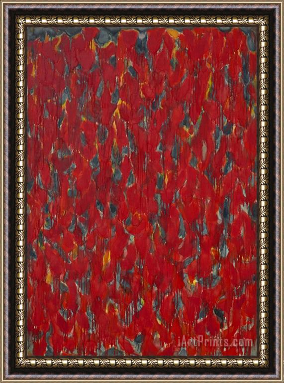 Sam Francis Red No. 1, 1953 Framed Painting