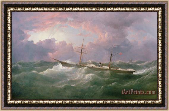 Samuel Walters  Portrait of the lsis a Steam and Sail Ship Framed Print