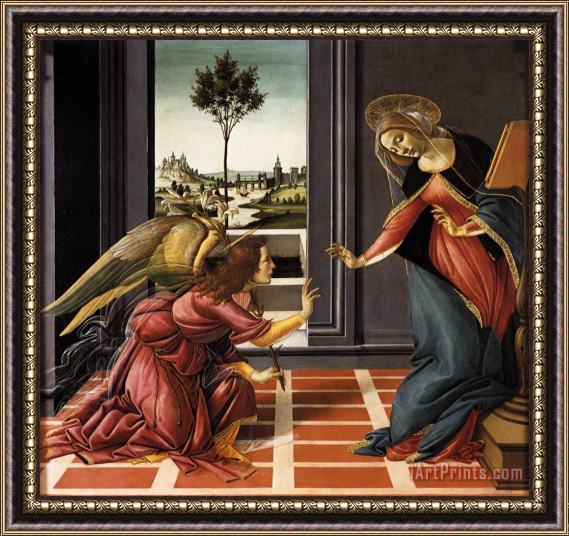 Sandro Botticelli Annunciation Framed Painting