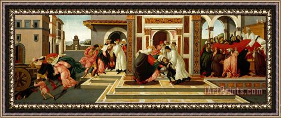 Sandro Botticelli Last Miracle And The Death of St. Zenobius Framed Painting
