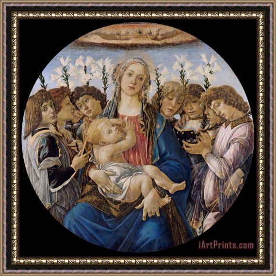 Sandro Botticelli Mary with The Child And Singing Angels Framed Painting
