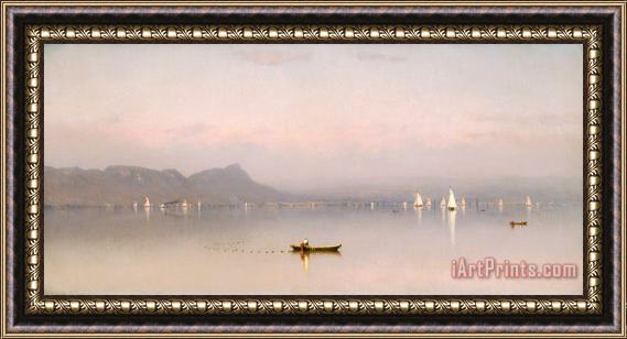 Sanford Robinson Gifford Morning in The Hudson, Haverstraw Bay Framed Painting