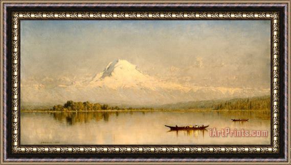 Sanford Robinson Gifford Mount Rainier, Bay of Tacoma Puget Sound Framed Print