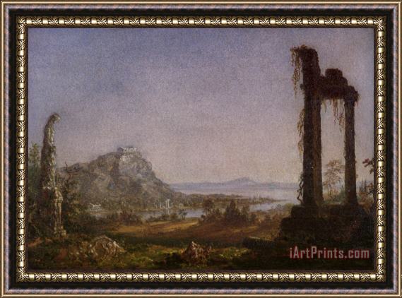 Sanford Robinson Gifford Roman Ruins Framed Painting