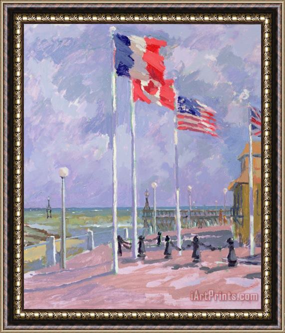 Sarah Butterfield Flags At Courseulles Normandy Framed Print