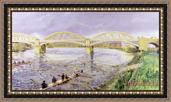Sarah Butterfield River Thames At Barnes Framed Painting
