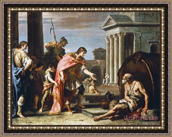Sebastiano Ricci Alexander And Diogenes Framed Painting