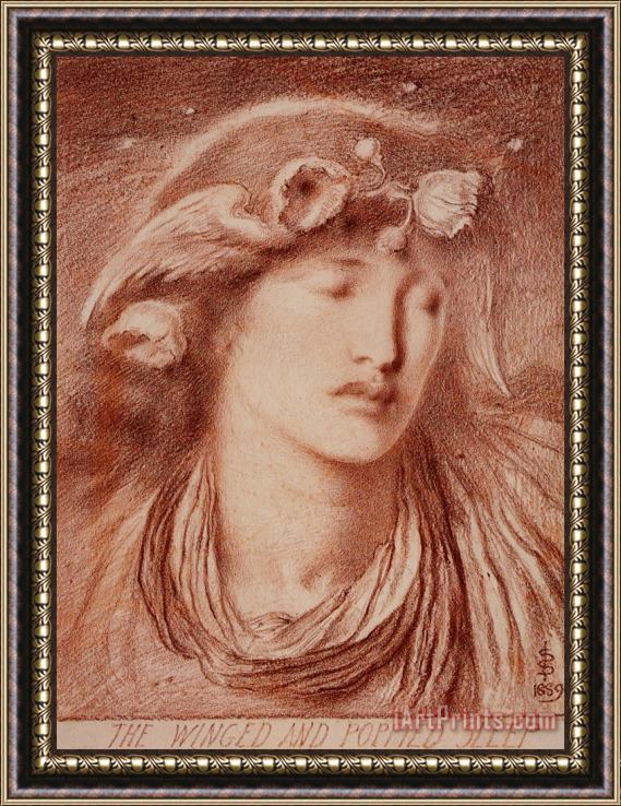 Simeon Solomon Winged Poppied And Sleep Framed Painting