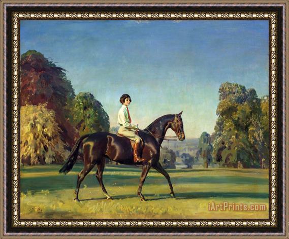 Sir Alfred James Munnings Millicent Baron on 'magpie' Framed Painting
