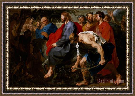 Sir Anthony Van Dyck Entry of Christ Into Jerusalem Framed Painting