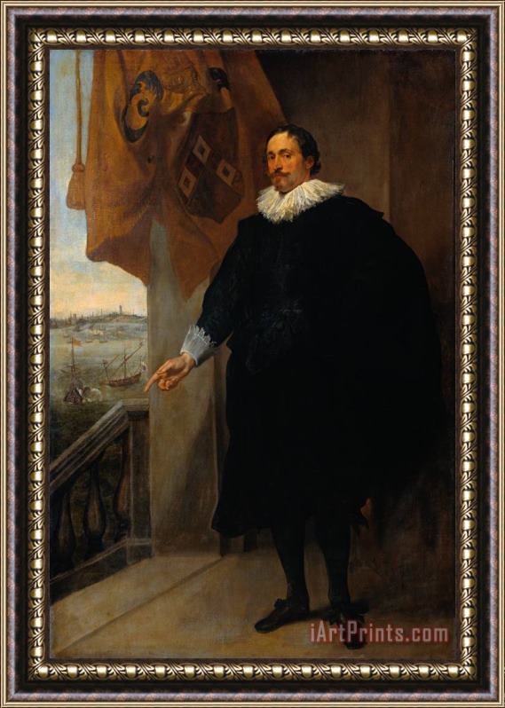 Sir Antony Van Dyck Nicolaes Van Der Borght, Merchant of Antwerp Framed Print
