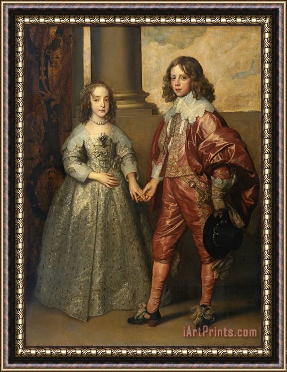 Sir Antony Van Dyck William Ii, Prince of Orange And Princess Henrietta Mary Stuart, Daughter of Charles I of England Framed Print
