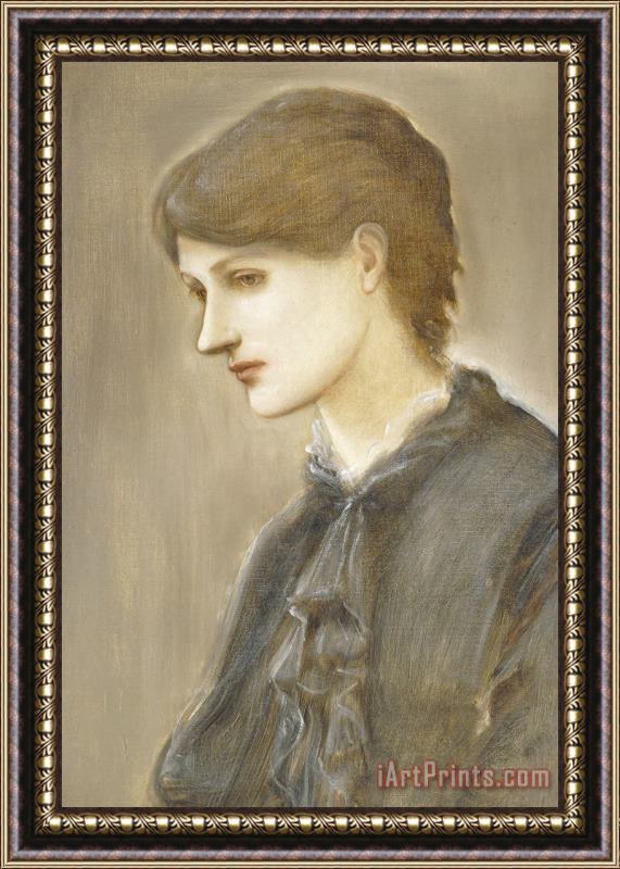 Sir Edward Coley Burne-Jones Portrait Of Mrs William J Stillman Nee Marie Spartali Framed Print