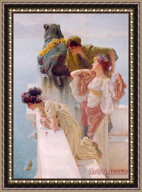Sir Lawrence Alma-Tadema A Coign of Vantage Framed Painting