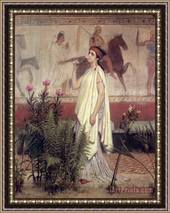 Sir Lawrence Alma-Tadema A Greek Woman Framed Painting