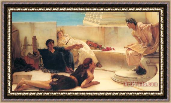 Sir Lawrence Alma-Tadema A Reading From Homer Framed Painting