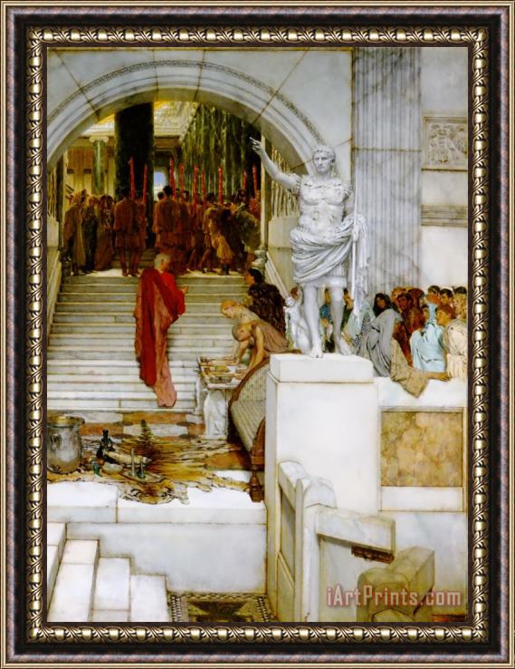 Sir Lawrence Alma-Tadema After The Audience Framed Painting