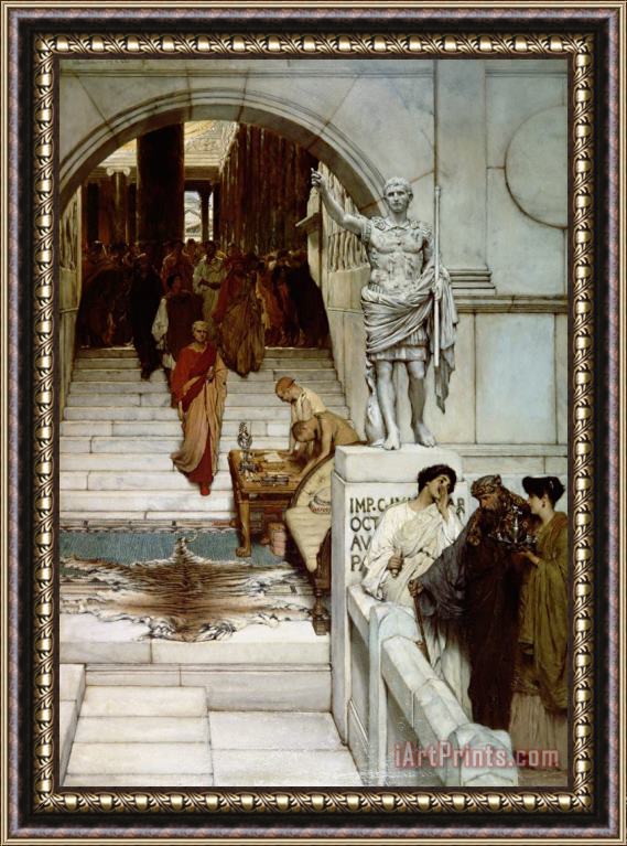 Sir Lawrence Alma-Tadema An Audience at Agrippa's Framed Painting