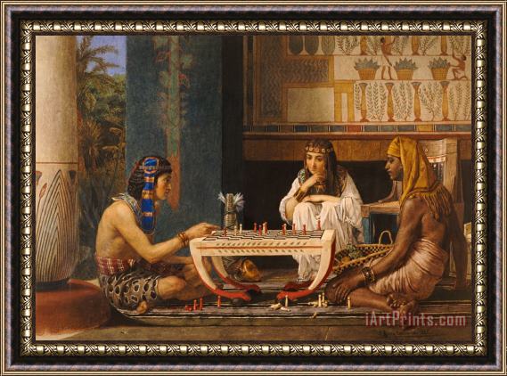 Sir Lawrence Alma-Tadema Egyptian Chess Players Framed Painting