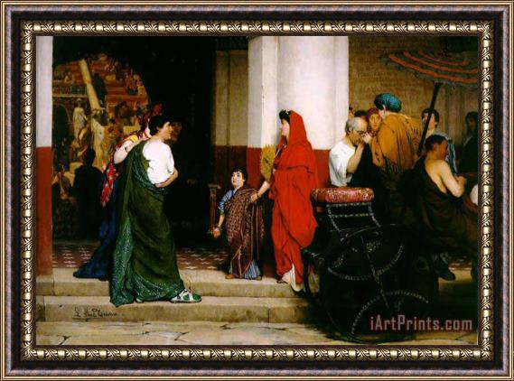 Sir Lawrence Alma-Tadema Entrance to a Roman Theatre Framed Painting