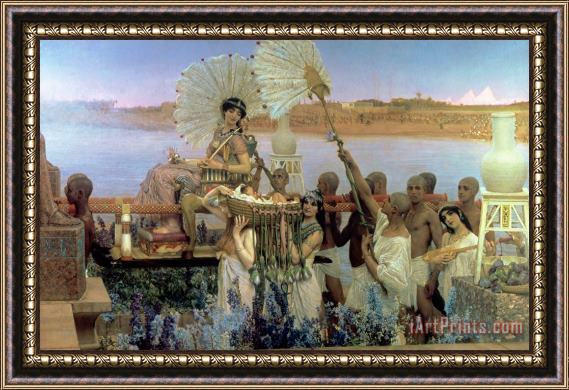 Sir Lawrence Alma-Tadema The Finding of Moses Framed Painting