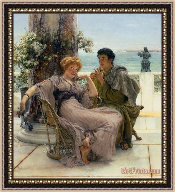 Sir Lawrence Alma-Tadema The Proposal Framed Painting