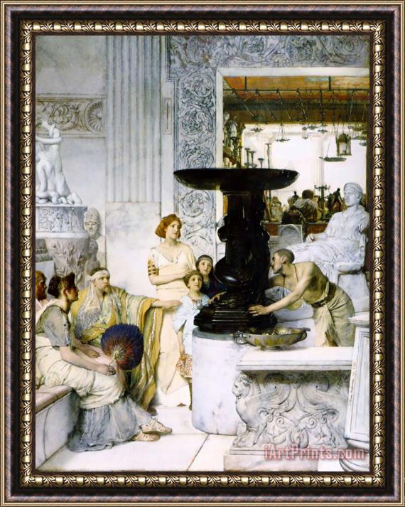 Sir Lawrence Alma-Tadema The Sculpture Gallery Framed Painting