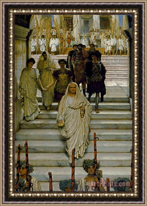 Sir Lawrence Alma-Tadema The Triumph of Titus Framed Painting