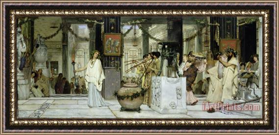 Sir Lawrence Alma-Tadema The Vintage Festival in Ancient Rome Framed Print