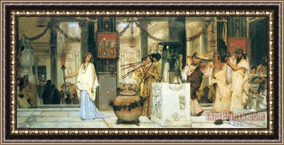 Sir Lawrence Alma-Tadema The Vintage Festival Framed Painting
